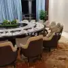 Huzhou Resort Hotel luxury private room solid wood chairs, Nordic modern VIP chairs, villa light luxury armchairs, hotel lobby negotiation chairs details Picture